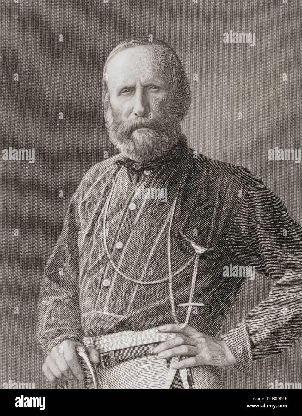 Giuseppe Garibaldi, 1807 to 1882. Italian military and political figure. Stock Photo