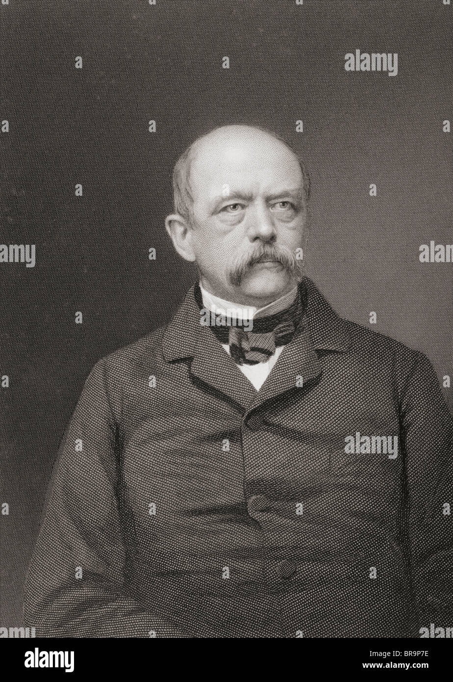 Otto Eduard Leopold von Bismarck, 1815 to 1898. Prussian-German statesman, first chancellor of the German Empire. Stock Photo