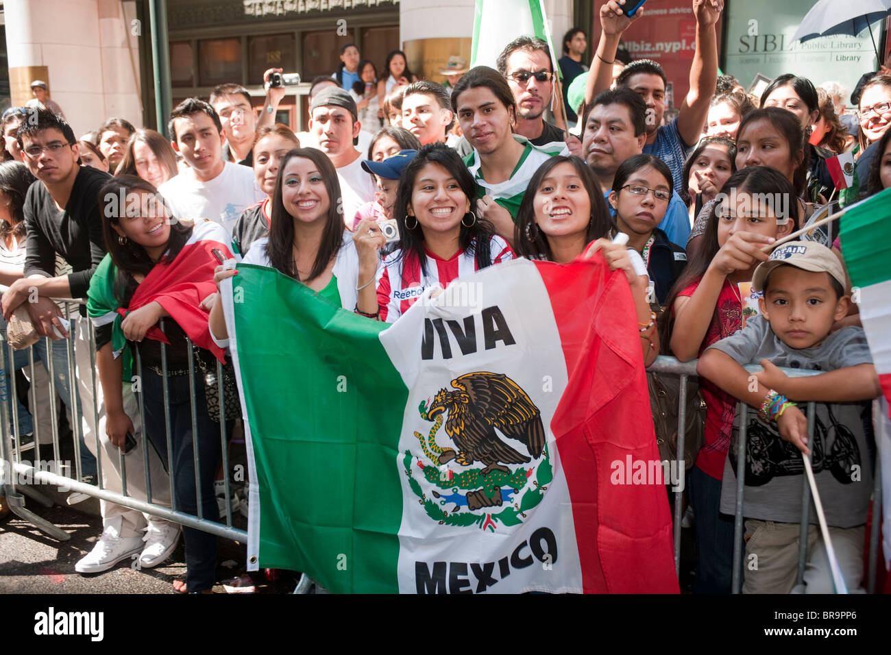 MexicanAmericans gather on Madison Avenue in New York for the annual
