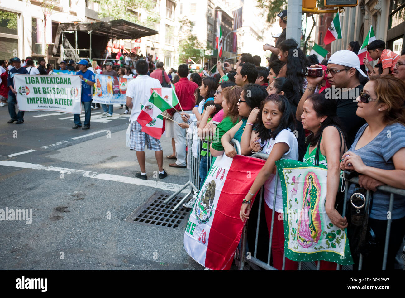 MexicanAmericans gather on Madison Avenue in New York for the annual