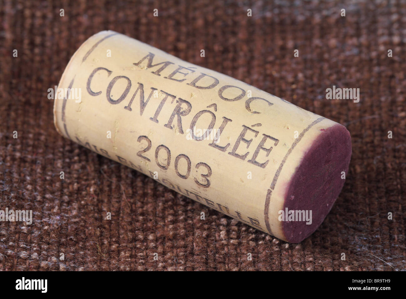 Medoc 2003 french wine cork stopper Stock Photo