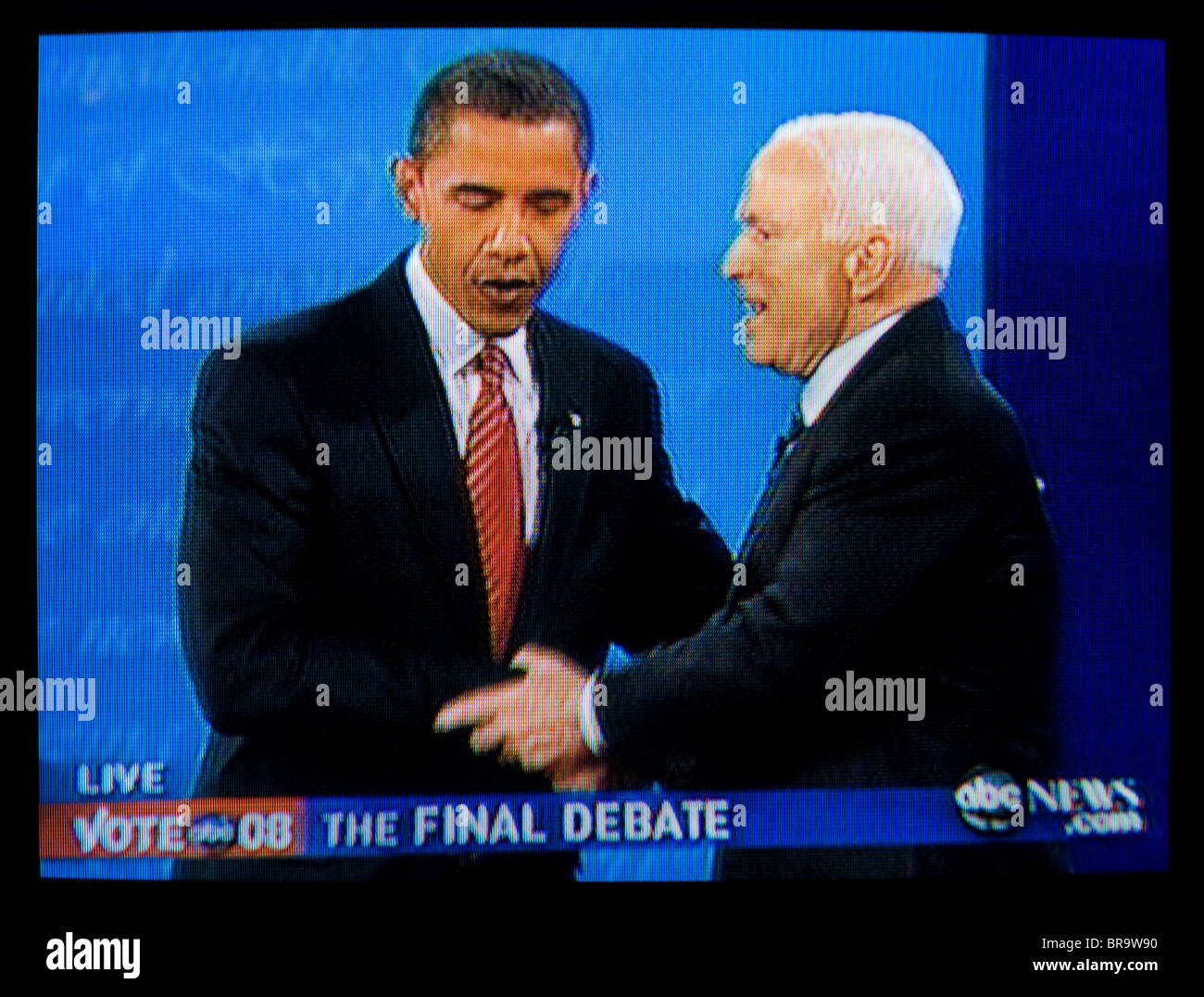 Presidential Candidates John Mccain And Barack Obama During The