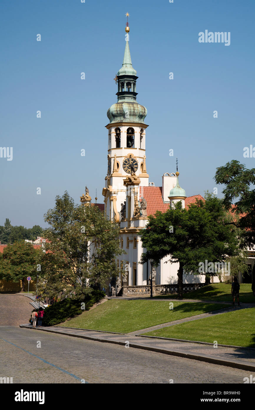 Prague - Loreto baroque church Stock Photo