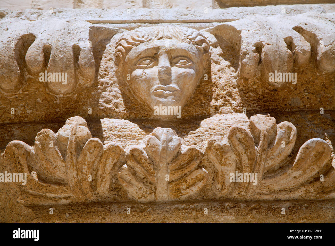 Split - detail from anicent rome columnt - capital Stock Photo