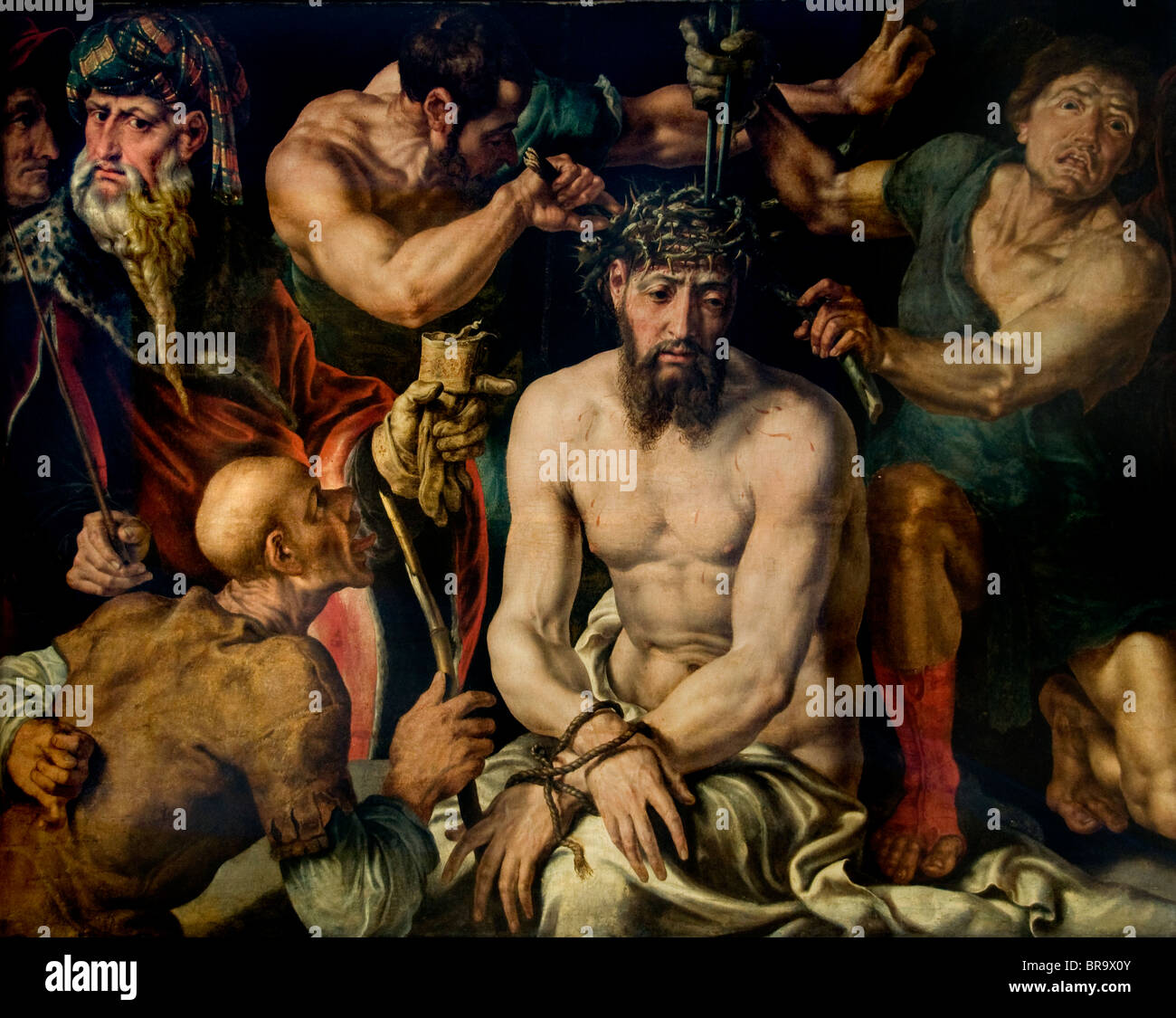 Netherlands Maarten van Heemskerck Painting Jesus crowned with Thorns 1550 Stock Photo