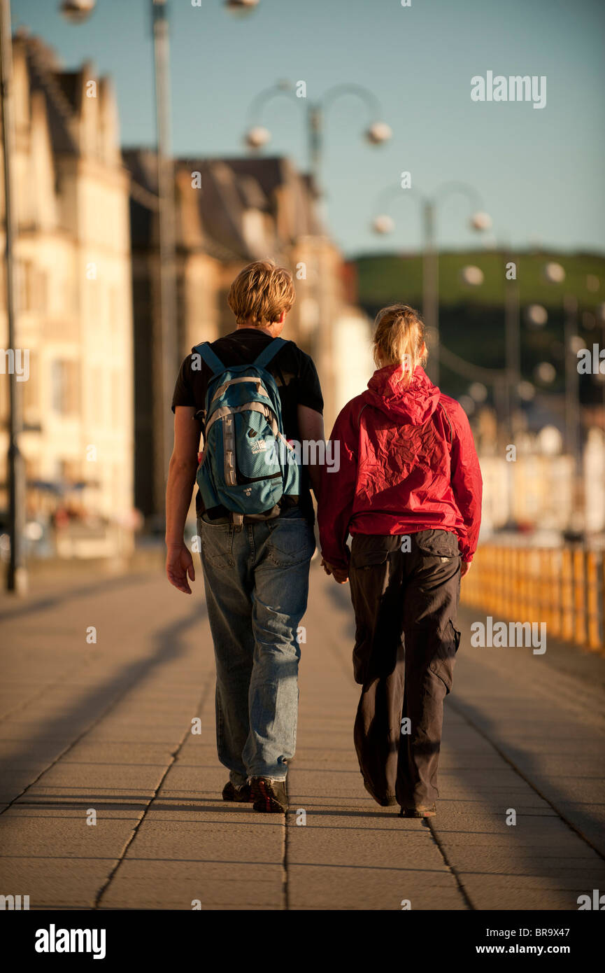 Girl Behind Boy Pretending Push Him Stock Photo 99733553