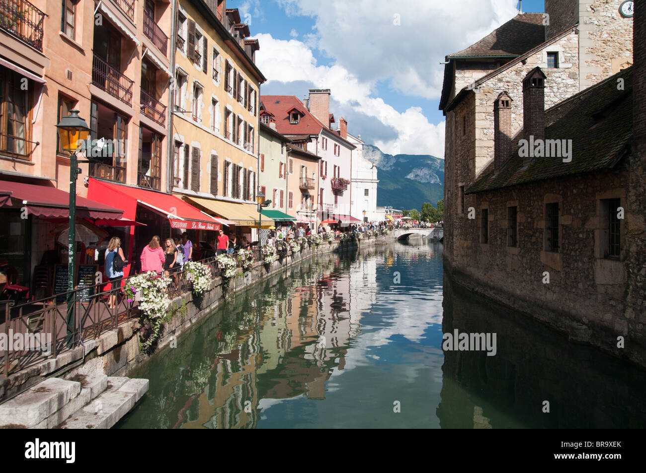 Canal de Thiou Annecy Savoie France Stock Photo