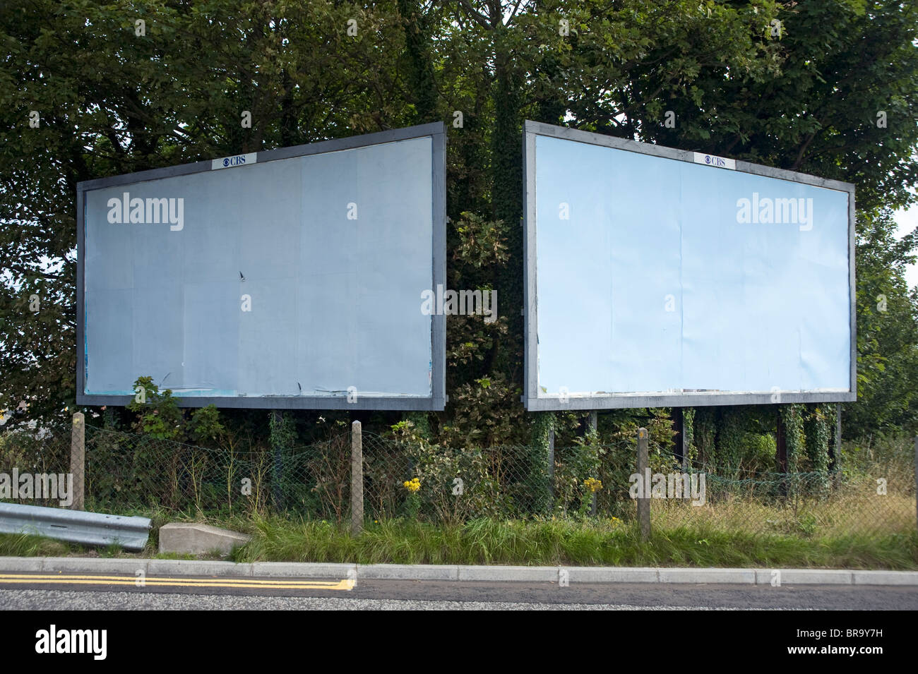 Blank Billboards, Larne, County Antrim, Northern Ireland Stock Photo