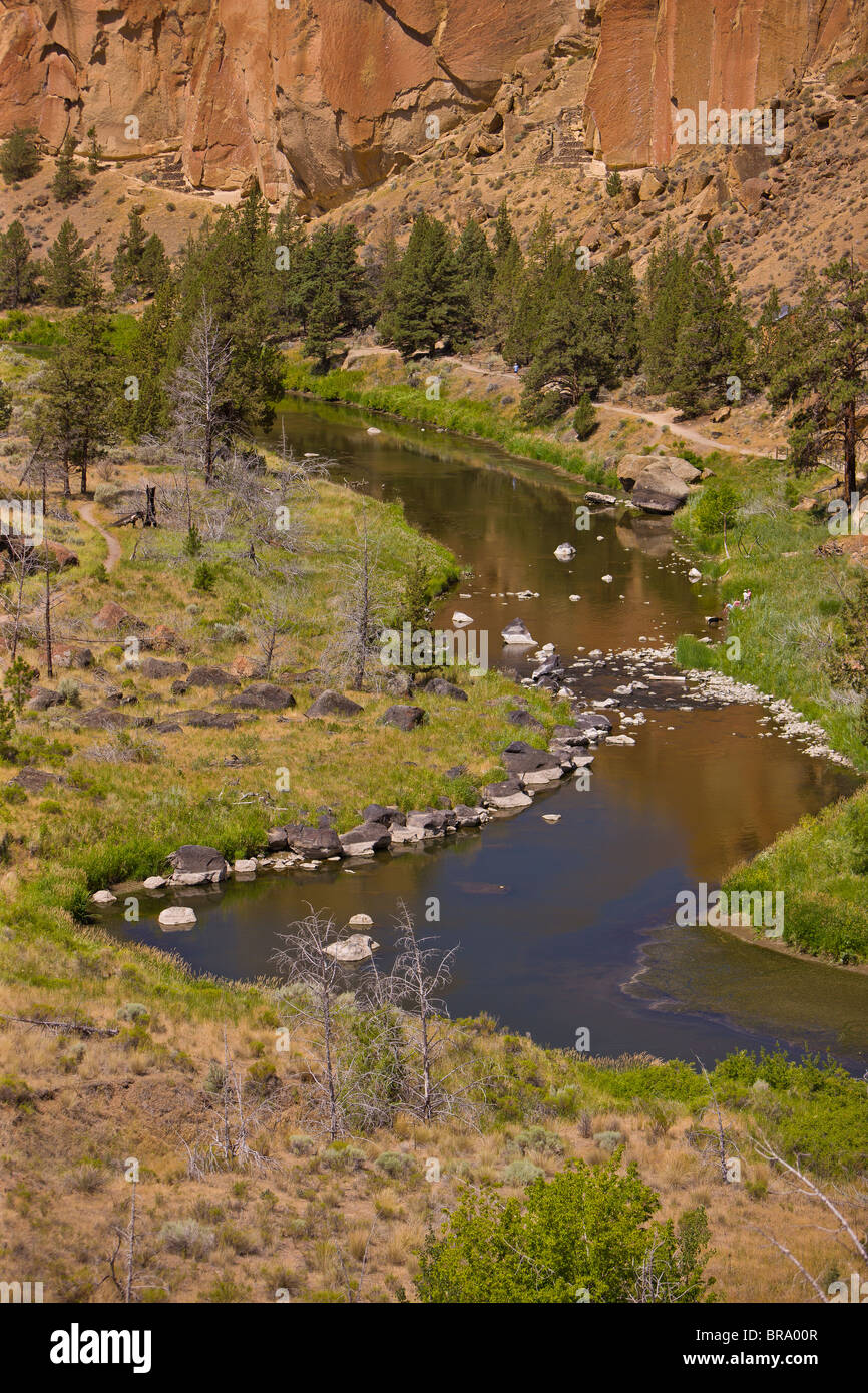 REDMOND, OREGON, USA - Smith Rock State Park and the Crooked River. Stock Photo