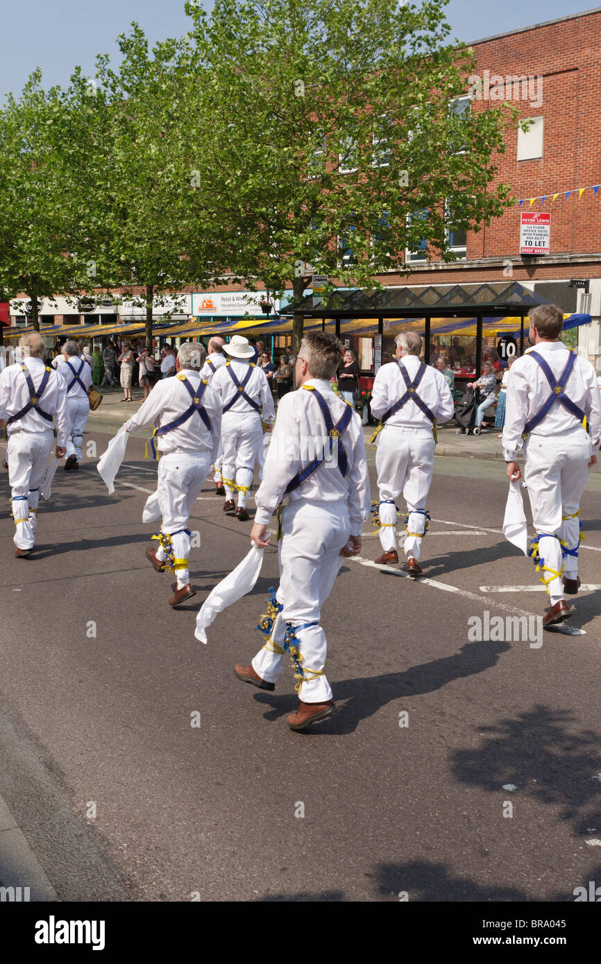 Members of St Albans Morris Men peforming Cotswold style dance at St