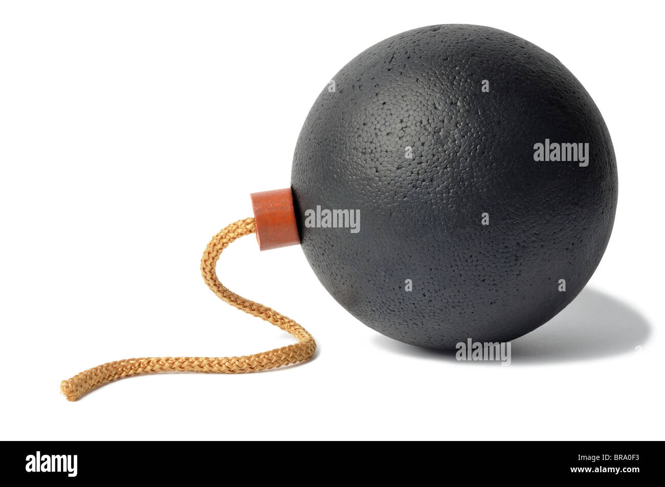 Round Bomb with Fuse Stock Photo Alamy