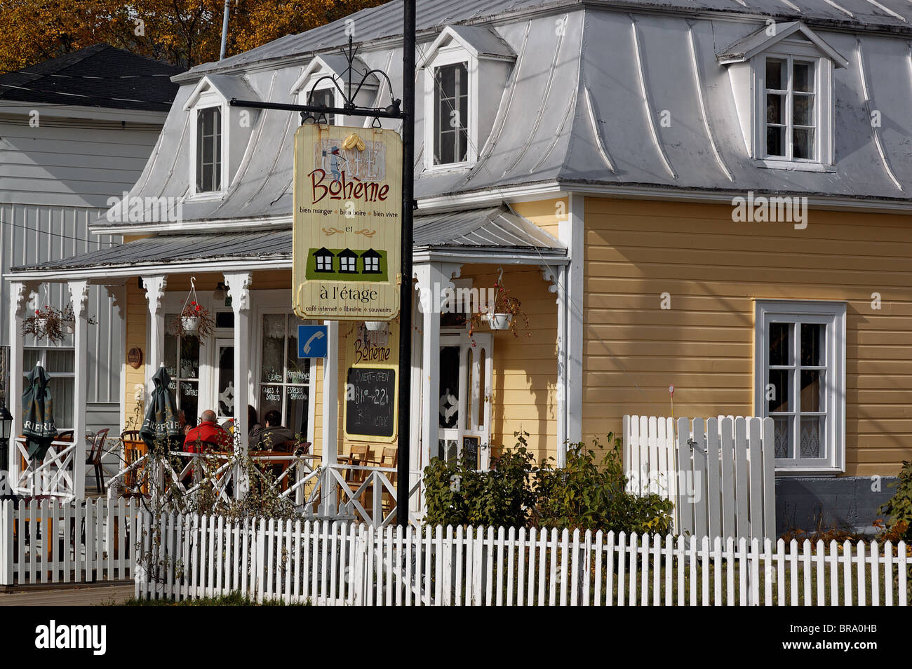 A restaurant in Tadoussac in Quebec Stock Photo Alamy