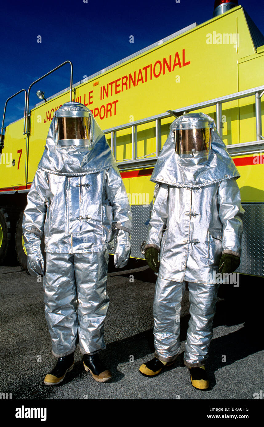 Silver heat resistant suits hi res stock photography and images