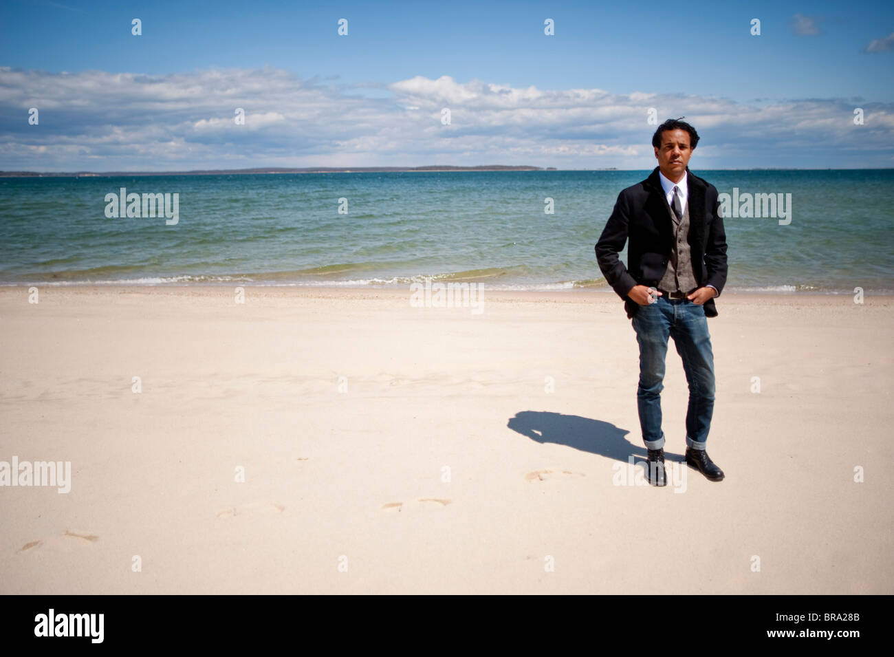 Portrait of author Colson Whithead in Sag Harbor, New York Stock Photo