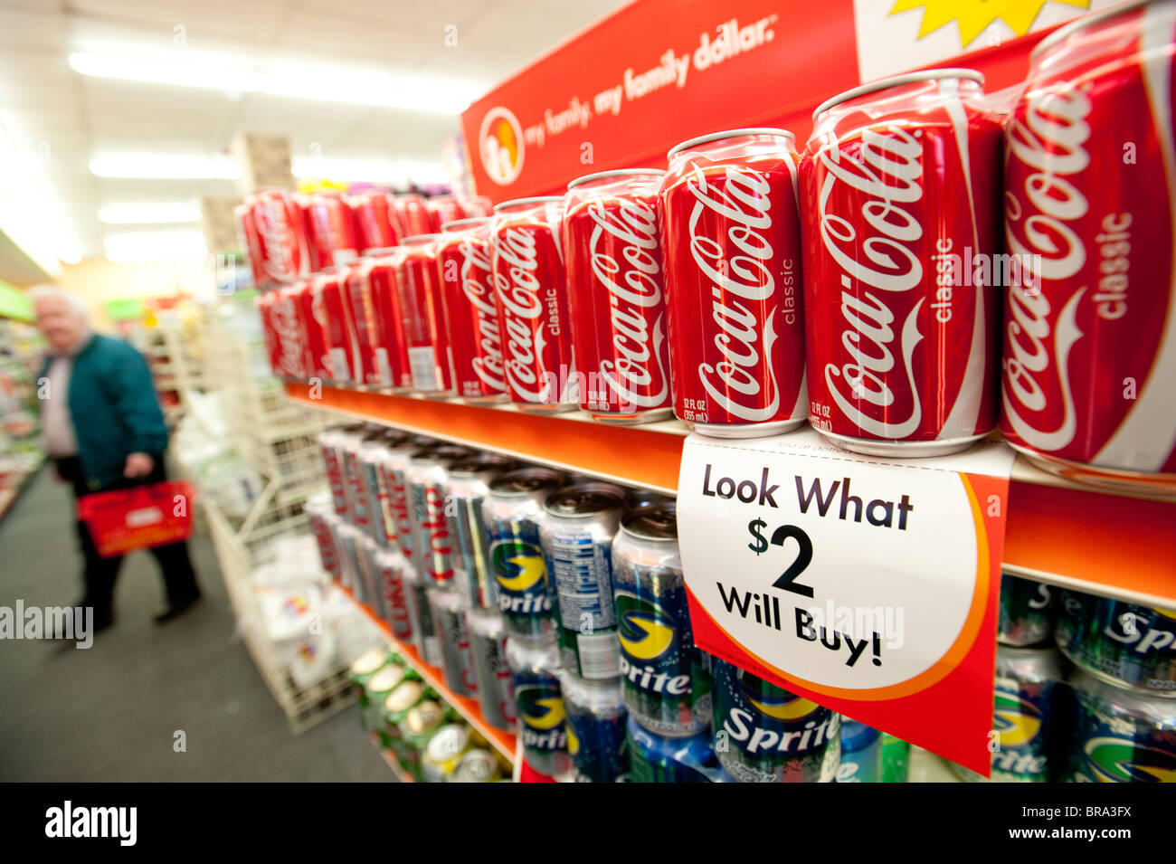 Exterior of the Family Dollar store on Clay Pitts Road in East Northport, NY April 24, 2009 Stock Photo
