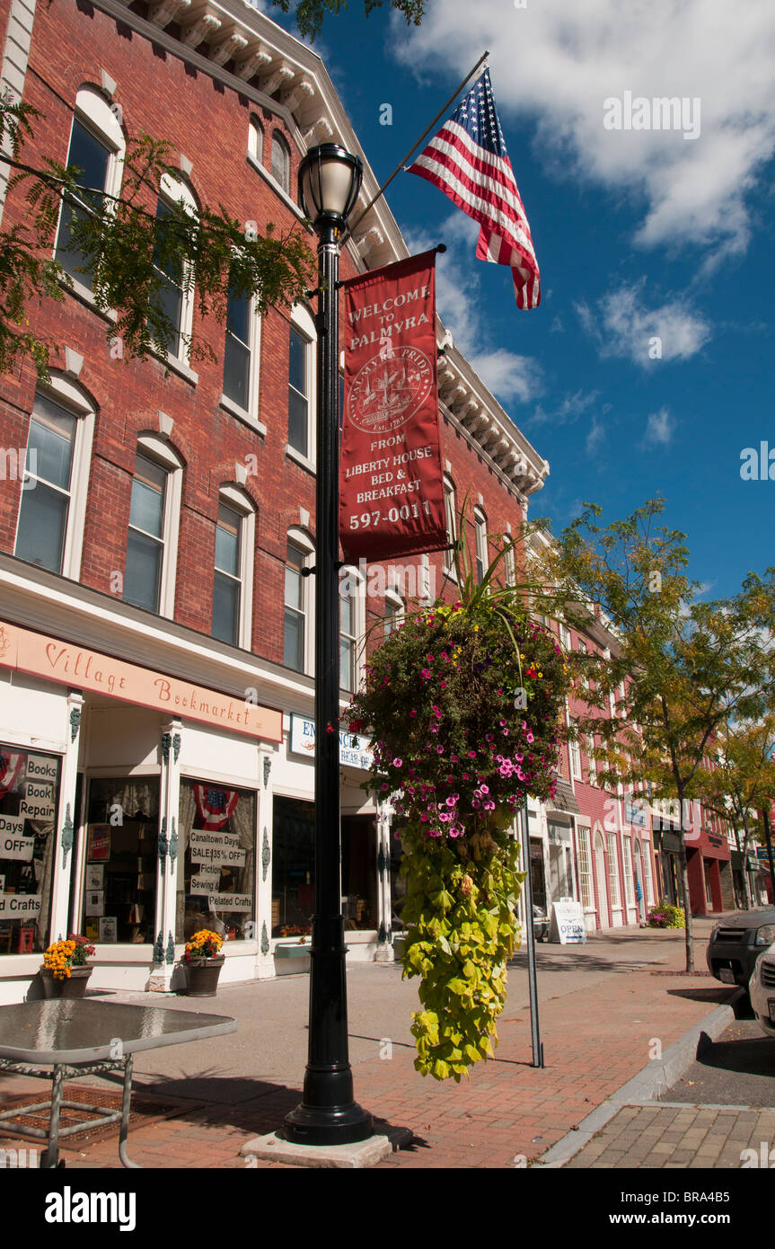 Main street architecture, Palmyra NY USA Stock Photo Alamy