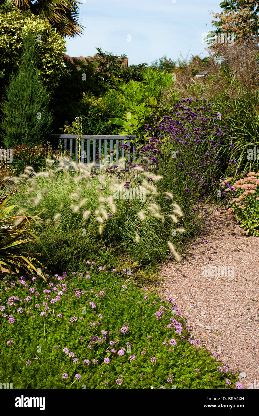 The Dry Garden at The Walled Gardens of Cannington in Somerset, United Kingdom Stock Photo