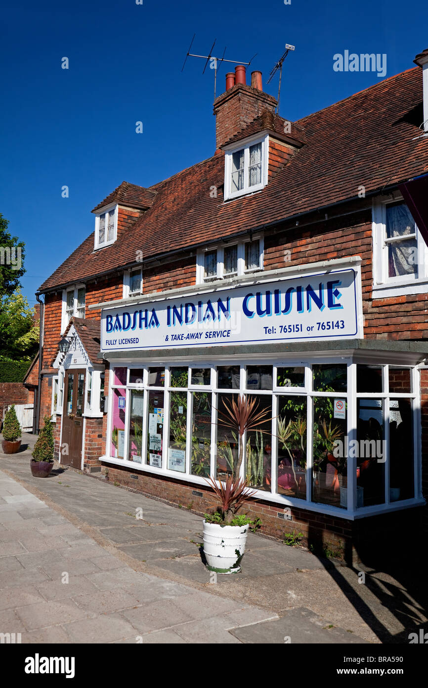 'Badsha Indian Cuisine' Restaurant, West Cross, Tenterden, Kent, England, UK Stock Photo
