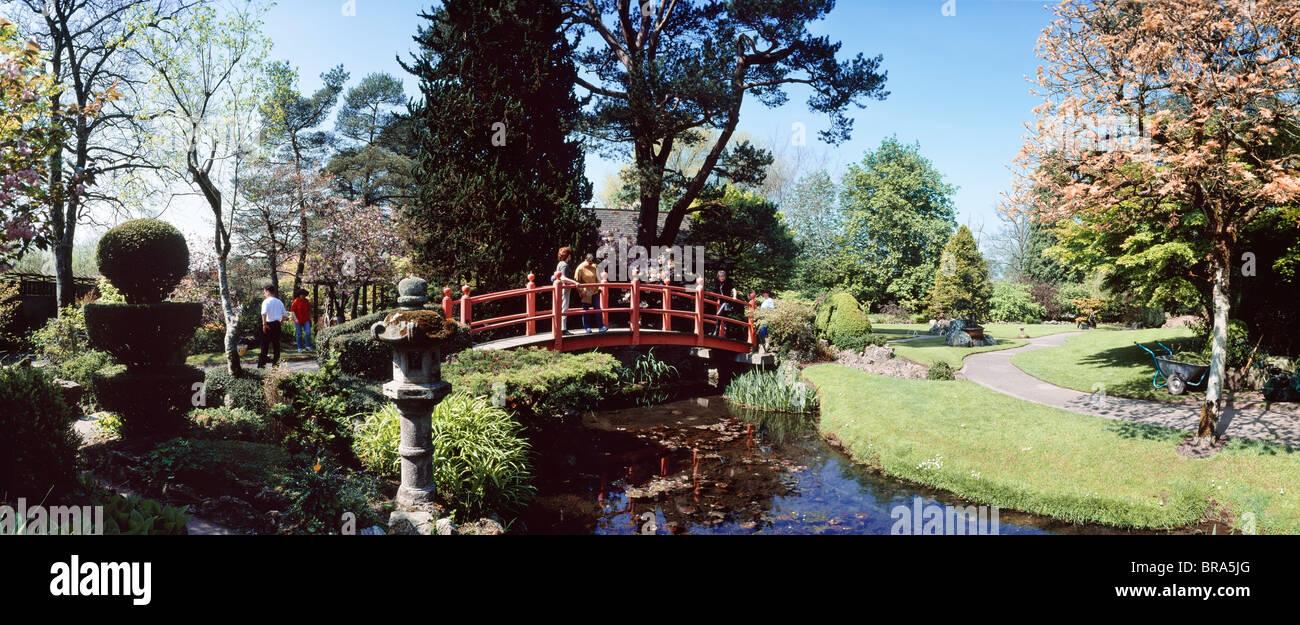 Tully Japanese Gardens, Tully, Co Kildare, Ireland; People Walking Over
