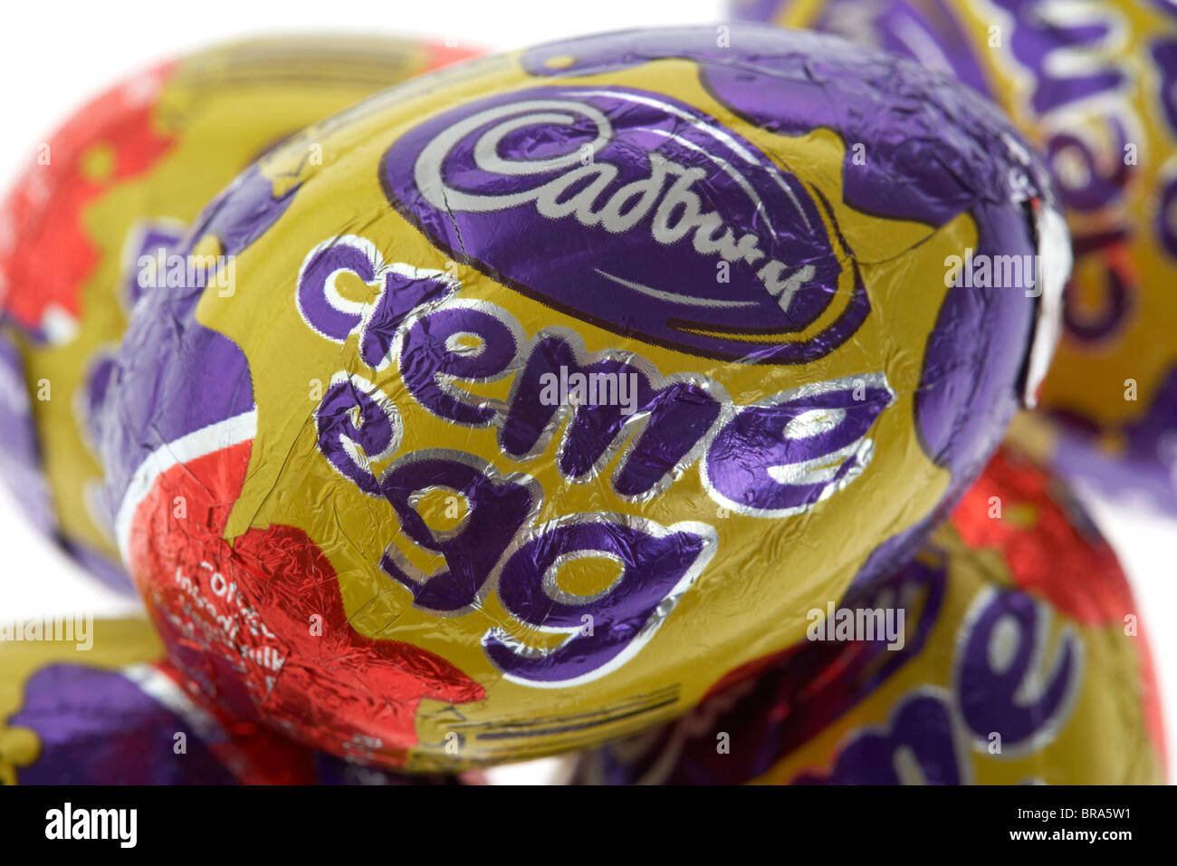 pile of cadburys creme eggs Stock Photo