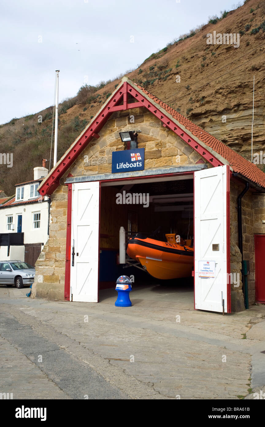 Life boat station,Staithes North East UK. September 2010. Stock Photo