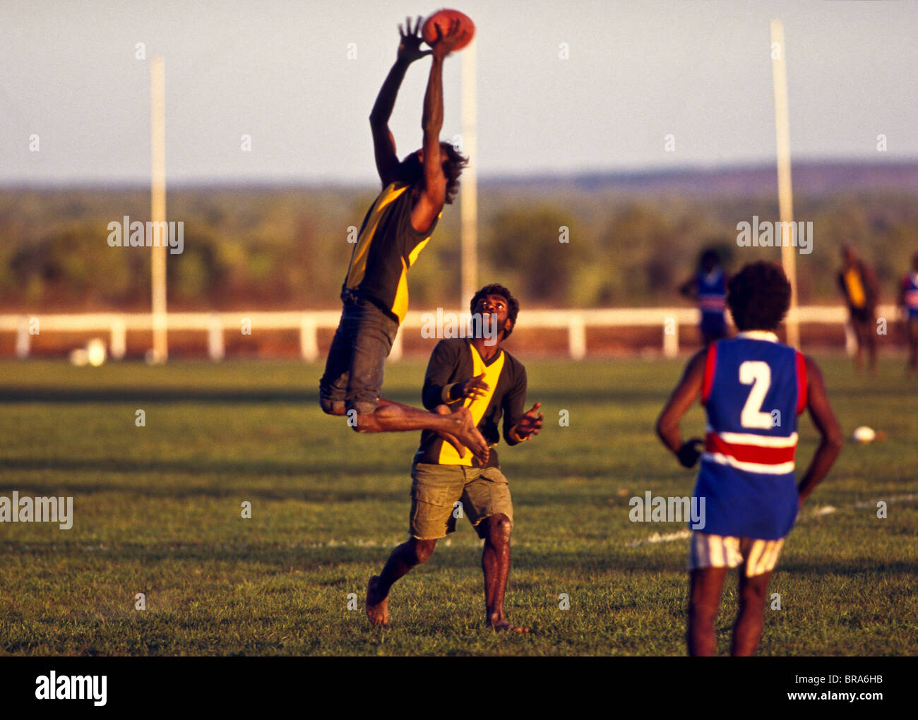 Men playing Australian Rules Football, Australia Stock Photo Alamy