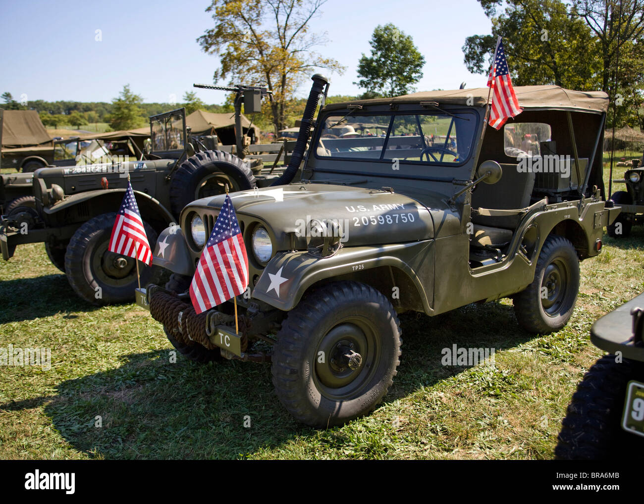 WWII era US Army Willys Jeep Stock Photo