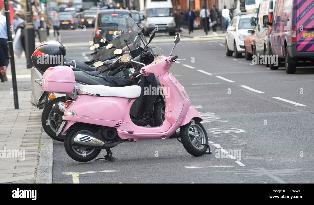 pink scooter motorcycle