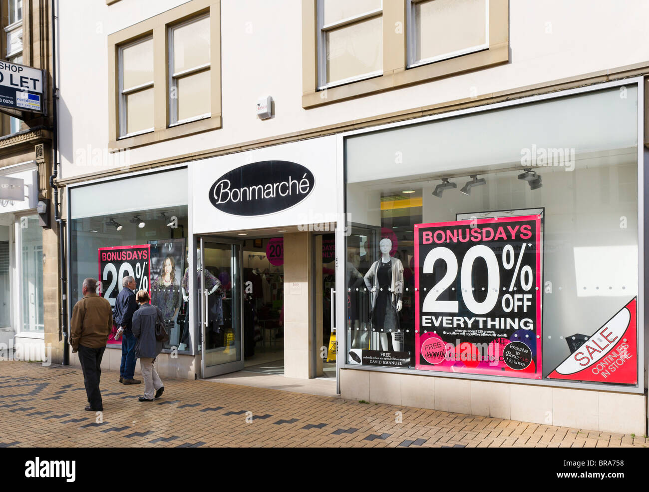 Bonmarche shop in Huddersfield town centre, West Yorkshire, England, UK Stock Photo