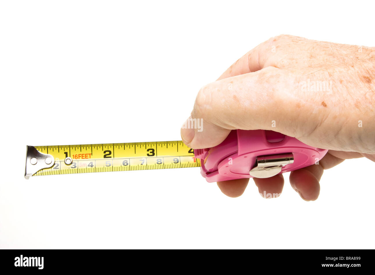 Shocking Pink Girly tape measure isolated on white Stock Photo Alamy