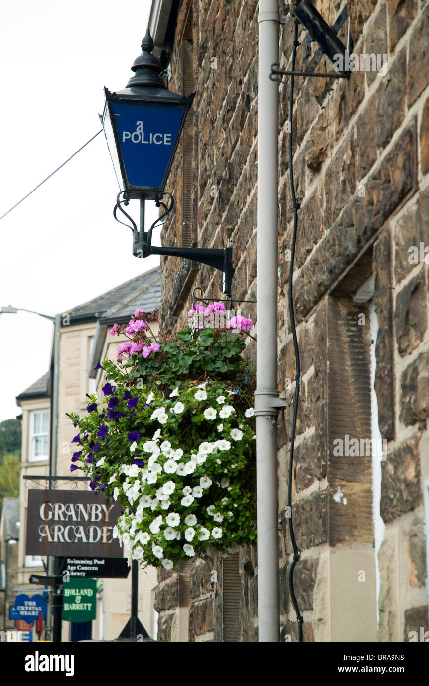 Old Fashioned Police Station Sign Stock Photo