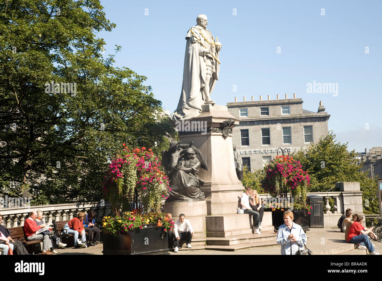 King Edward seventh statue, Aberdeen, Scotland Stock Photo