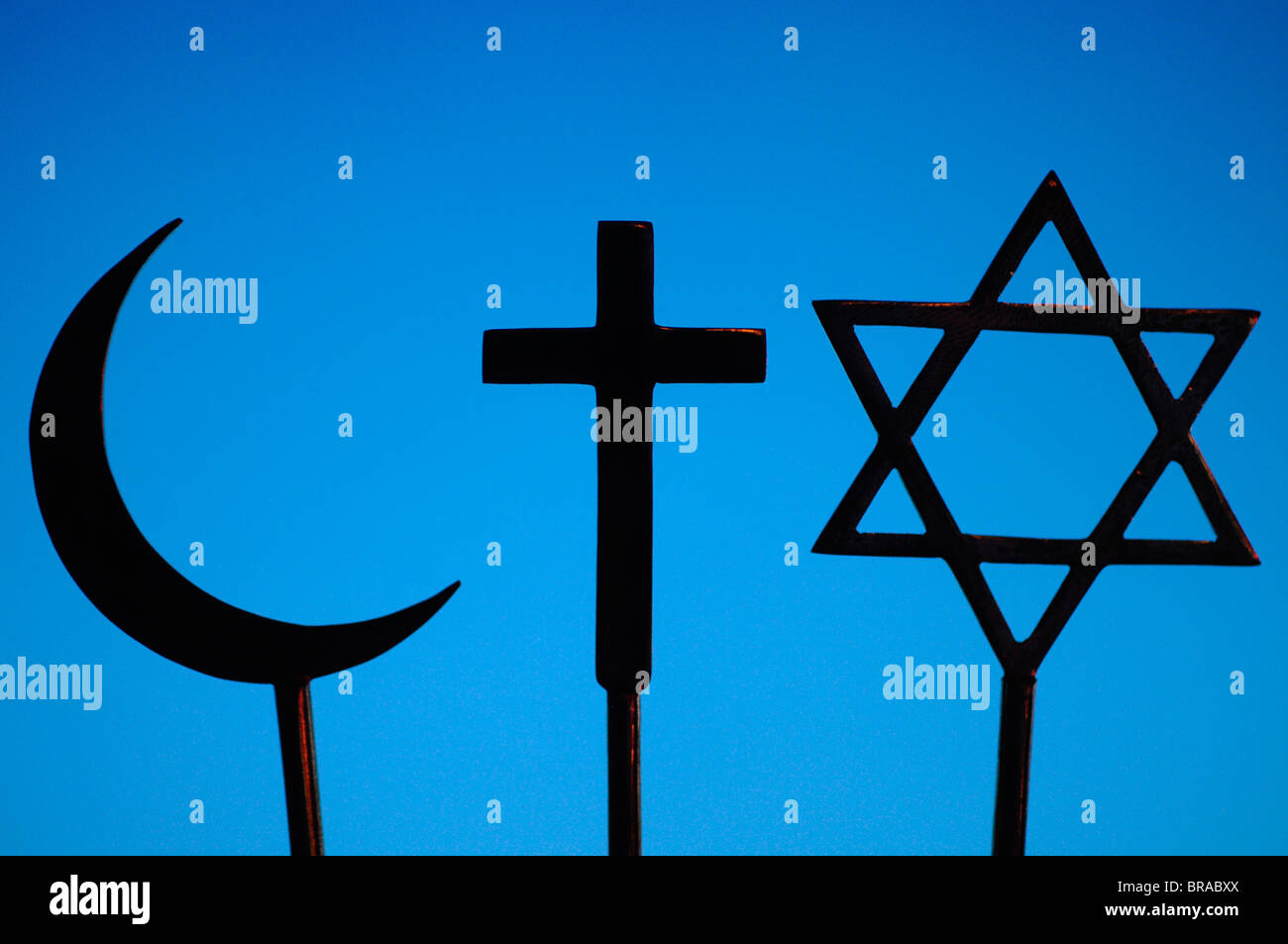 Religious symbols, Paris, France, Europe Stock Photo