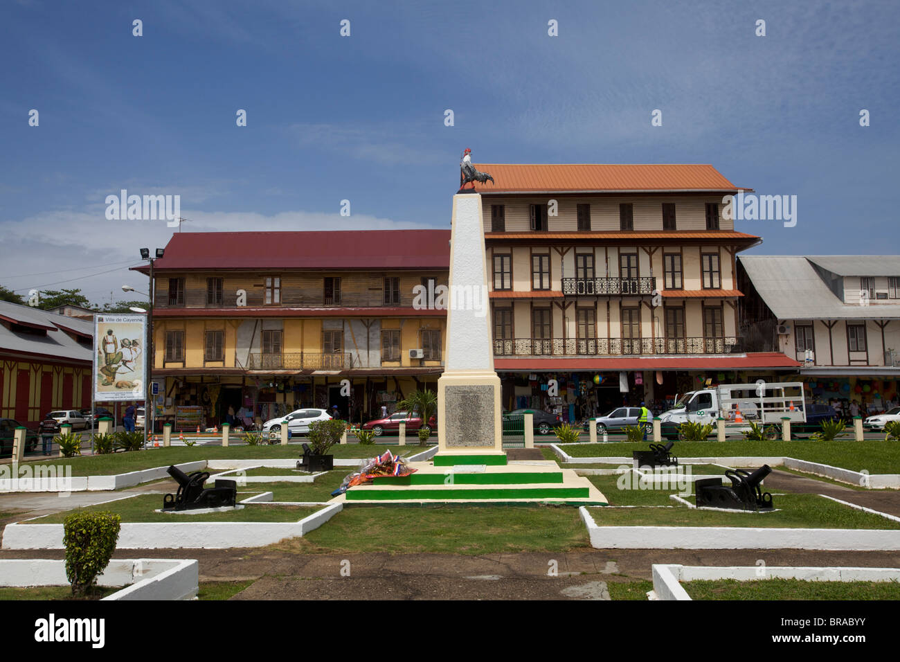The city center of Cayenne, French Guiana, South America Stock Photo