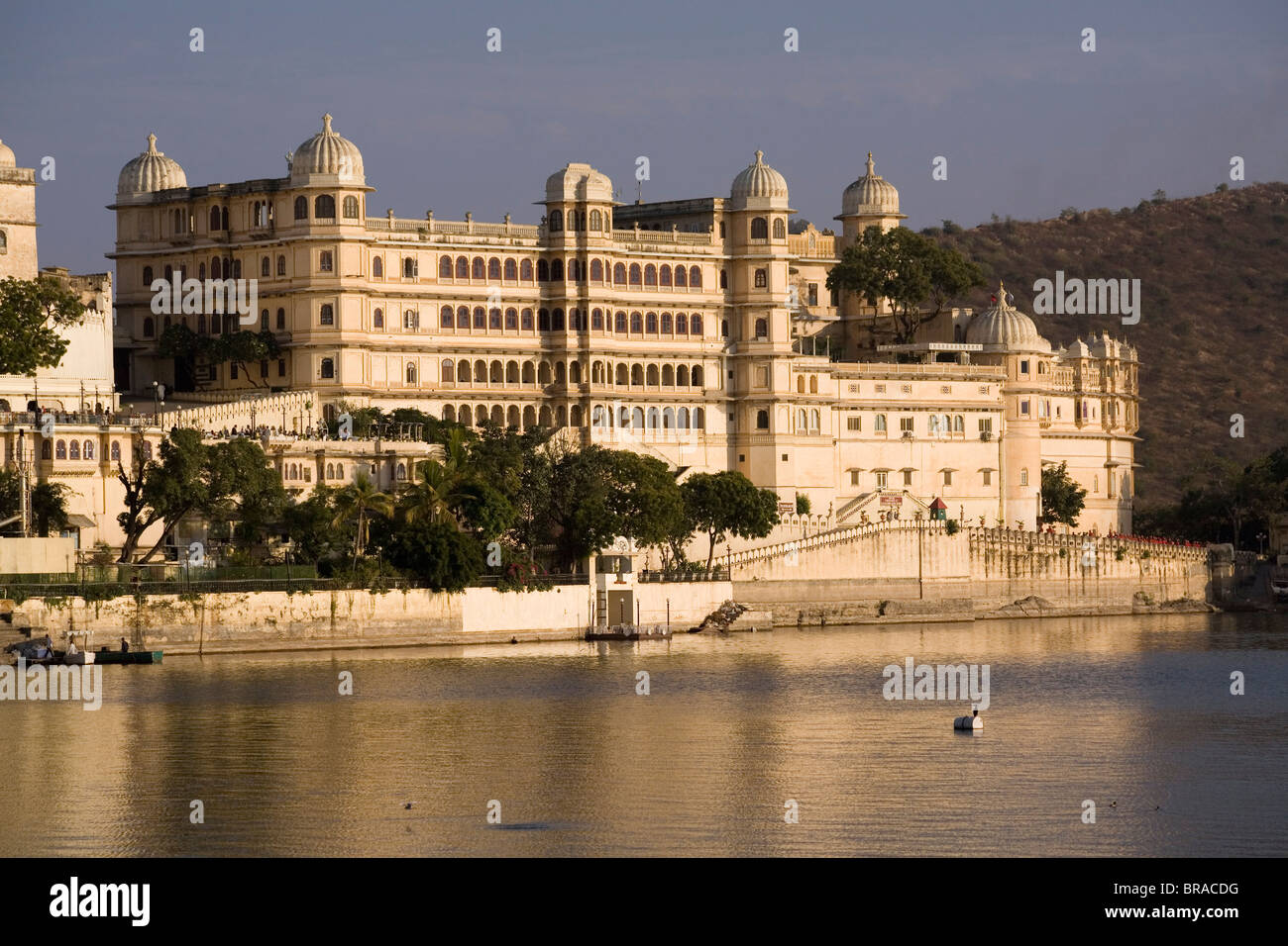 Fateh Prakash Palace and Lake Pichola, Udaipur, Rajasthan, India, Asia Stock Photo