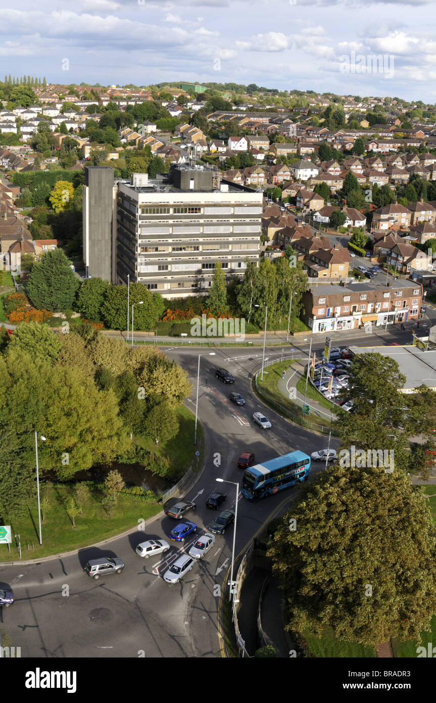 The Plough magic roundabout at Hemel Hempstead, Hertfordshire, UK Stock