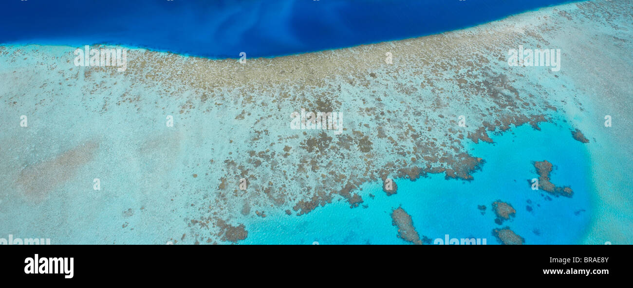 Aerial view of lagoon, Maldives, Indian Ocean, Asia Stock Photo