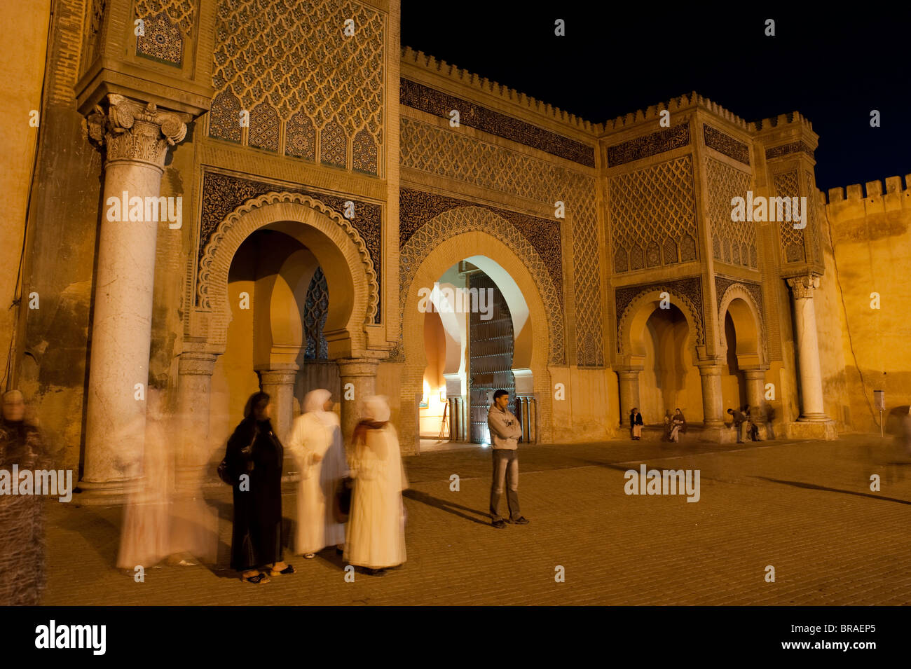 Bab el Mansour, Meknes, UNESCO World Heritage Site, Morocco, North Africa, Africa Stock Photo