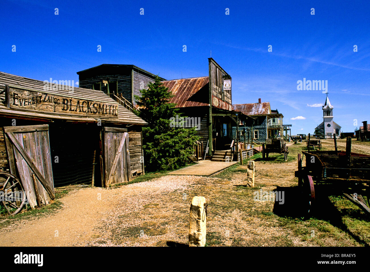 1800s ghost town in Murdo South Dakota used in many movies Stock Photo
