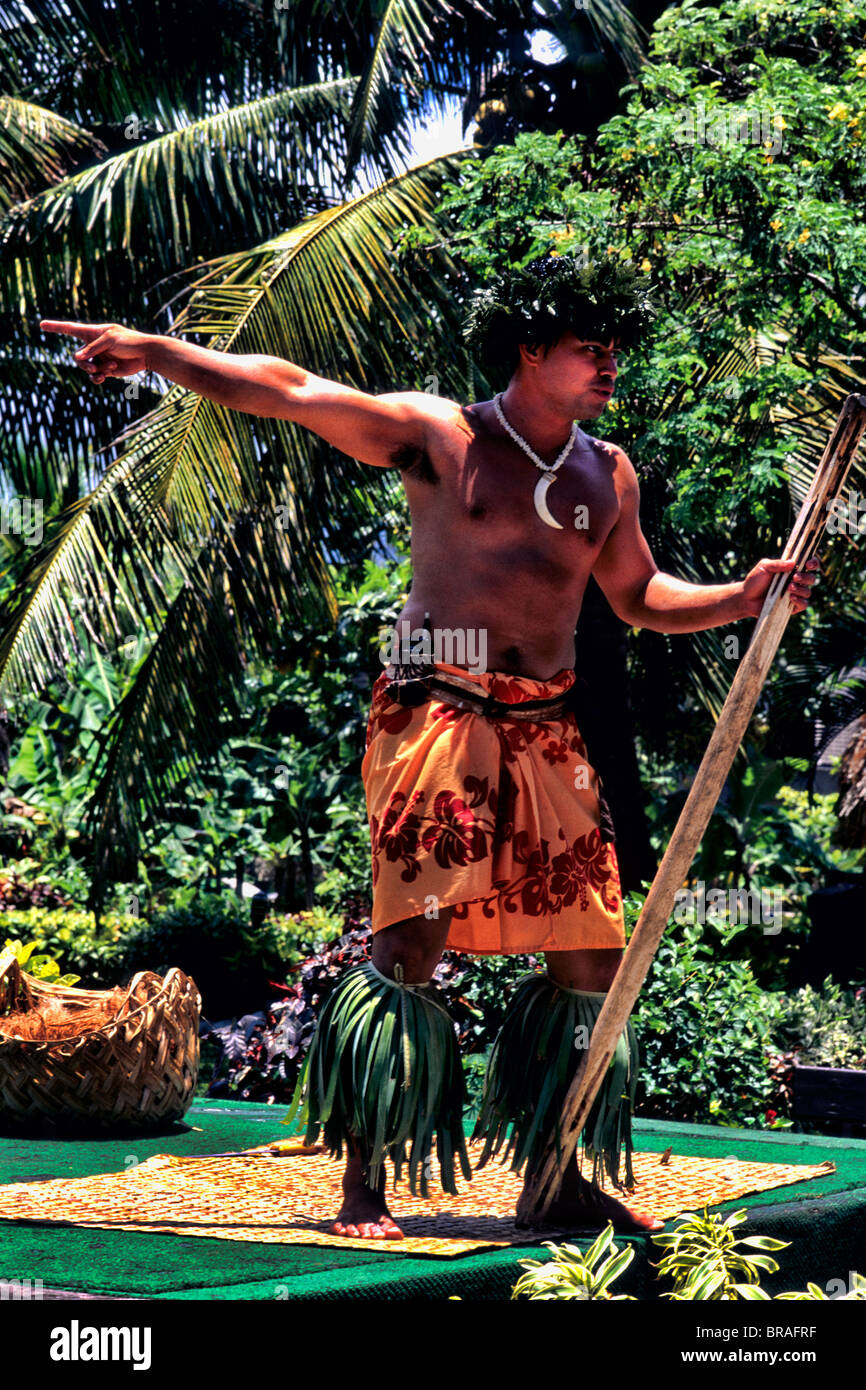Hawaii Polynesian Cultural Center Samoa Tribe Hi Res Stock Photography