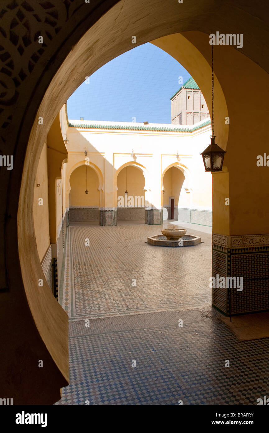 Mausoleum of Moulay Ismail, Meknes, Morocco, North Africa, Africa Stock Photo