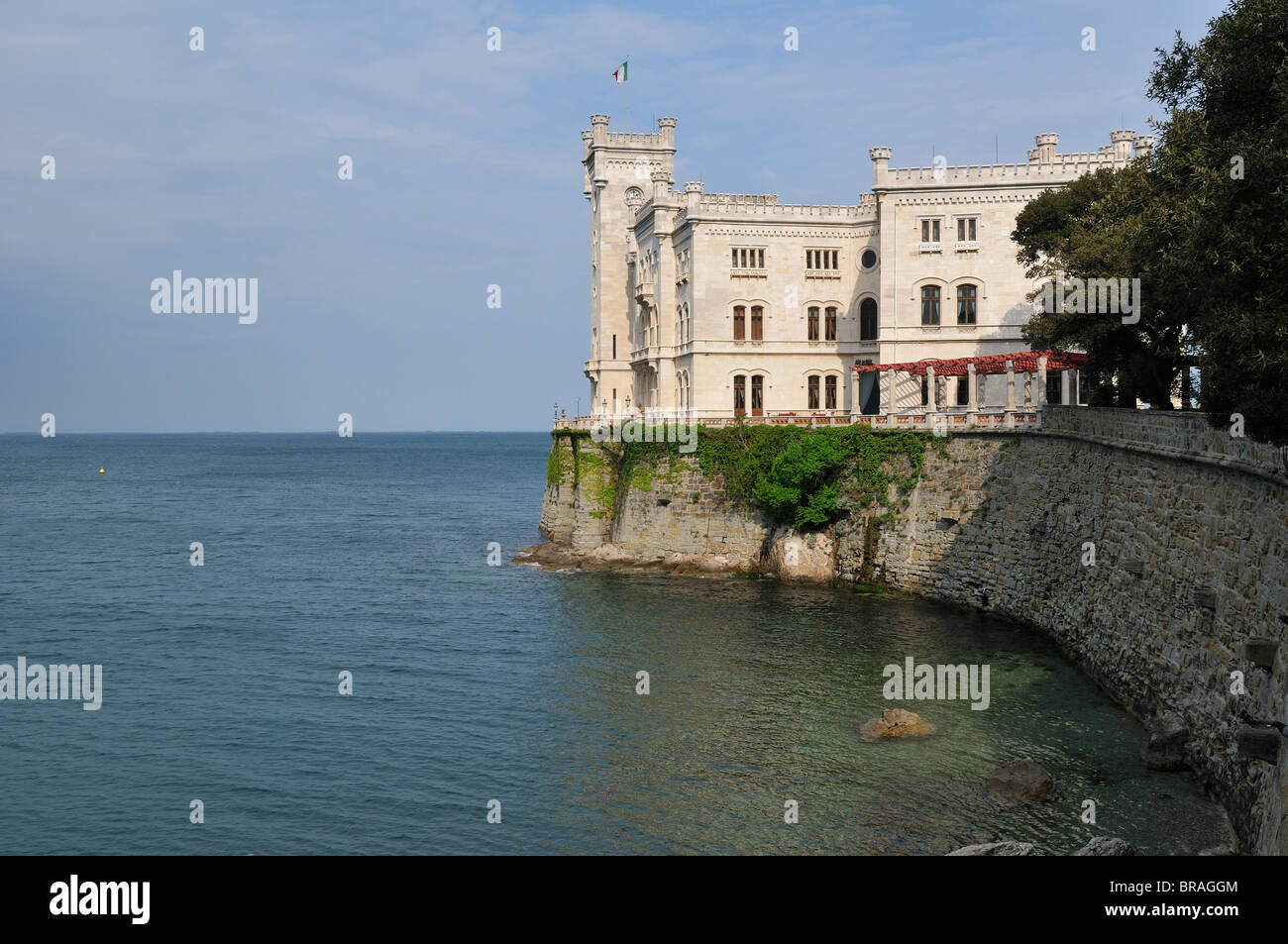 Trieste. Italy. Castle at Miramare. Il Castello di Miramare. Stock Photo