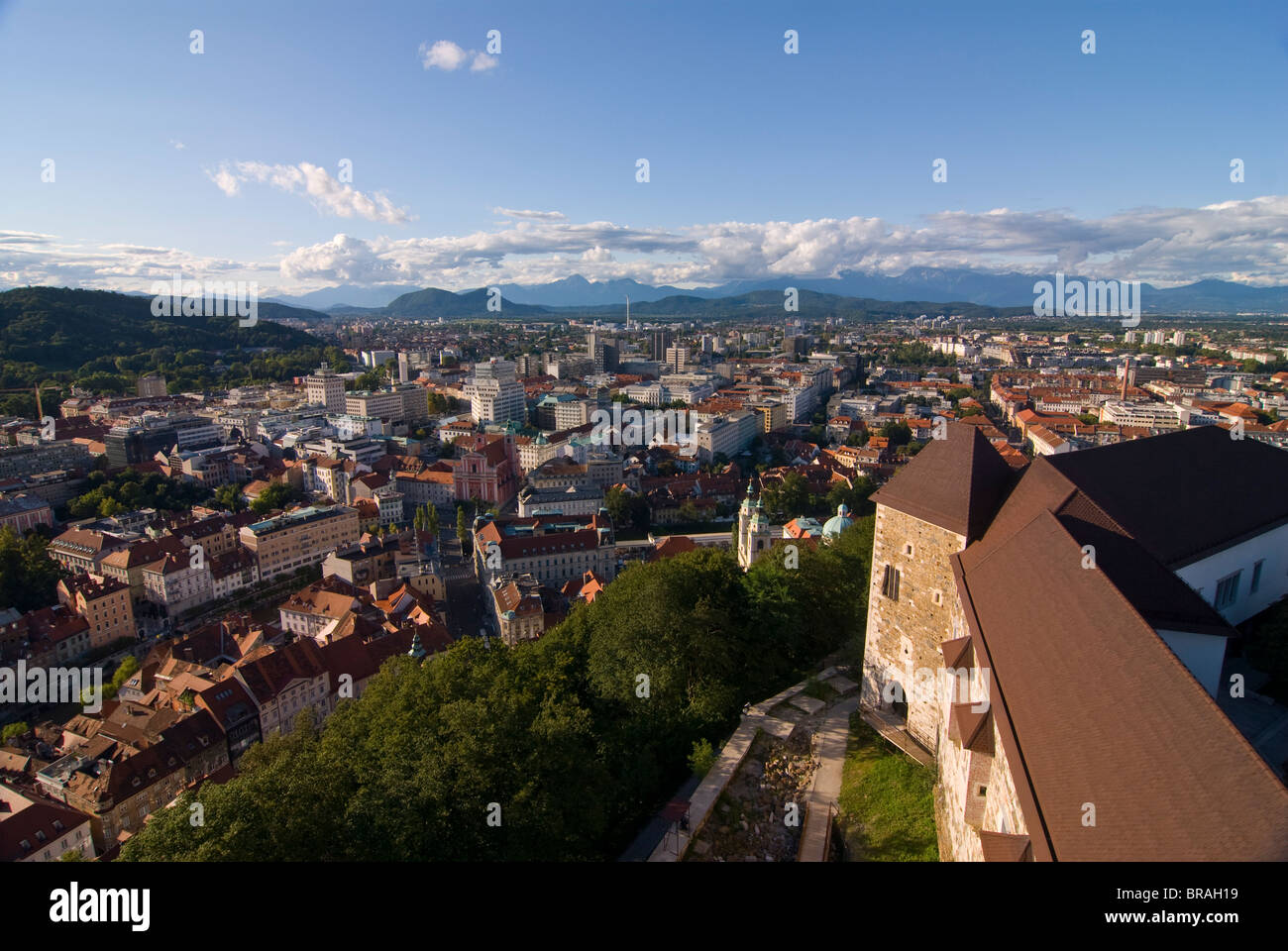 View over Lublijana, Slovenia, Europe Stock Photo