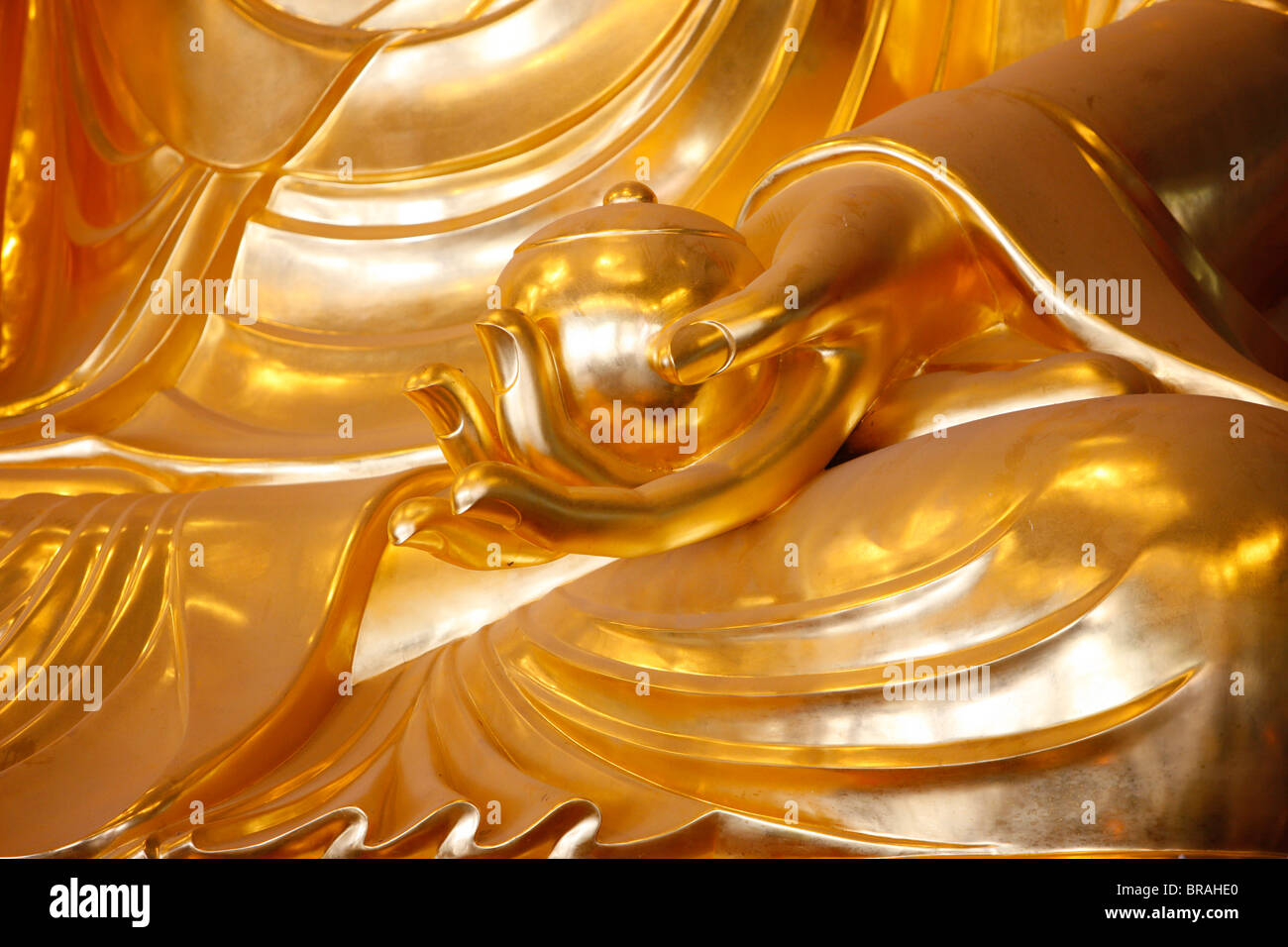 Detail of the medicine bowl of Bhaisajya Buddha (Medicine Buddha), Seoul, South Korea, Asia Stock Photo