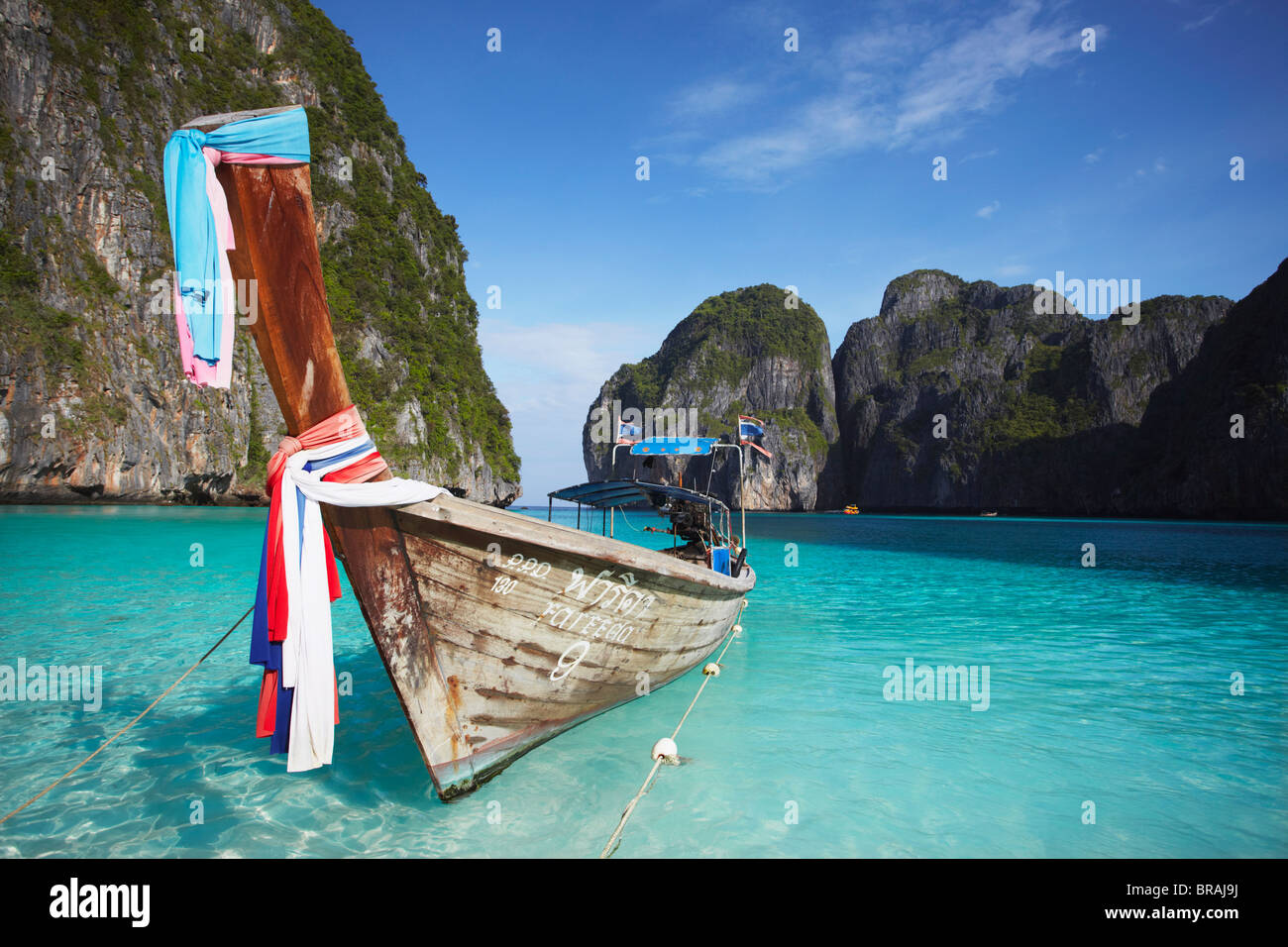 Long tail boat, Ao Maya, Ko Phi Ph Leh, Krabi Province, Thailand, Southeast Asia, Asia Stock Photo