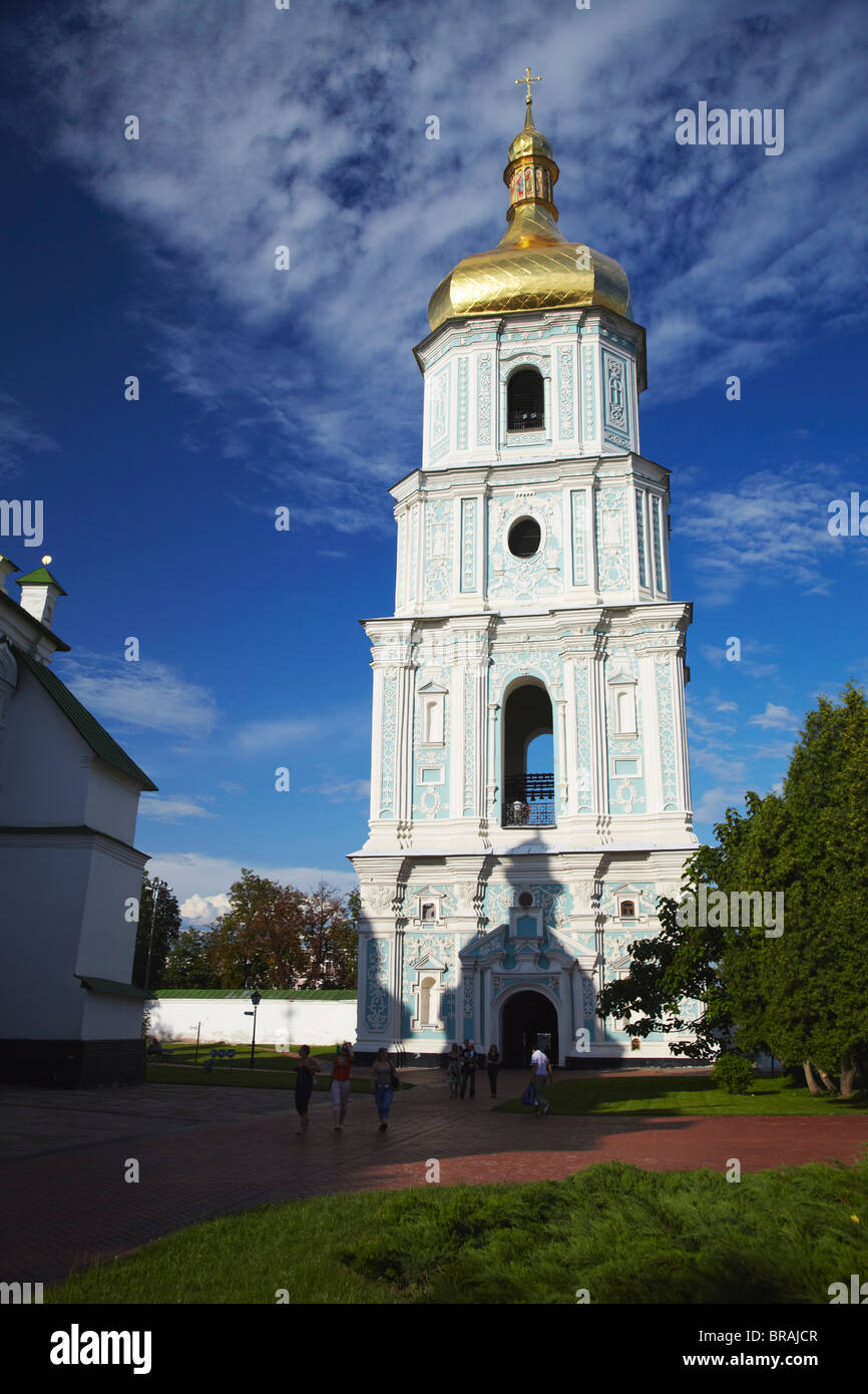 Bell Tower of St. Sophia's Cathedral, UNESCO World Heritage Site, Kiev, Ukraine, Europe Stock Photo