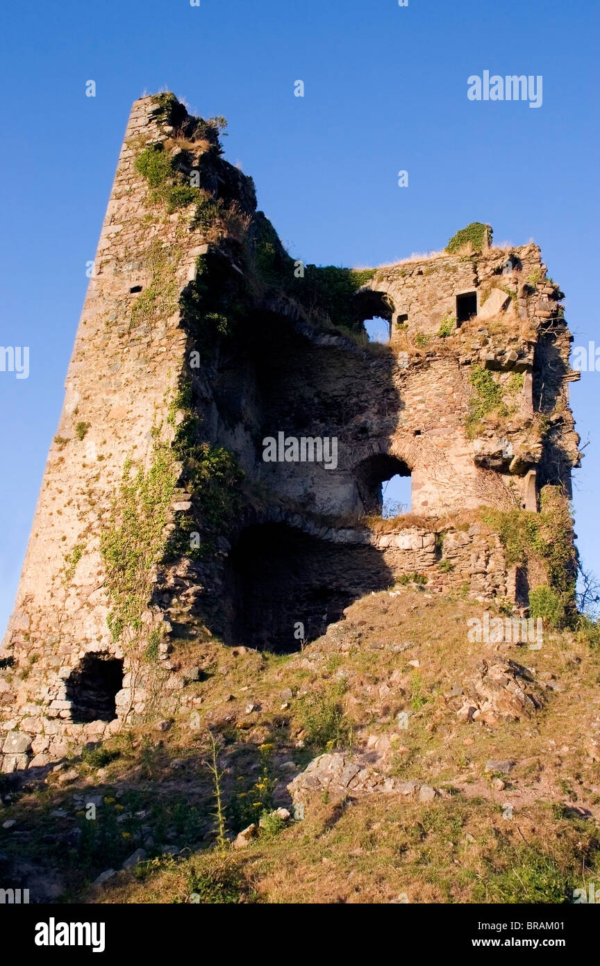 Co Waterford, Ireland; Ruined Castle Near Croaghaun Stock Photo