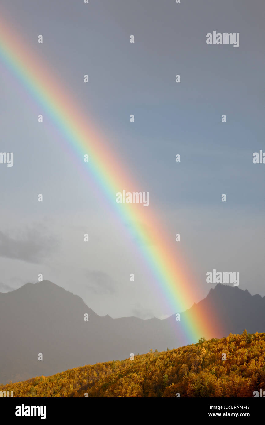 Rainbow with fall colors near King Mountain State Recreation Area and ...