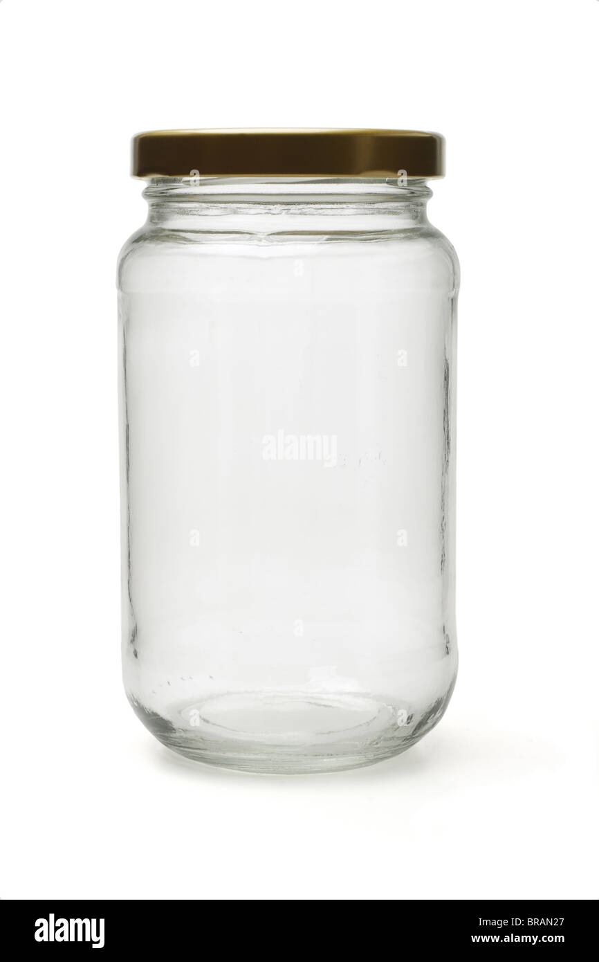 Empty Glass Jar On A White Stock Photo - Download Image Now