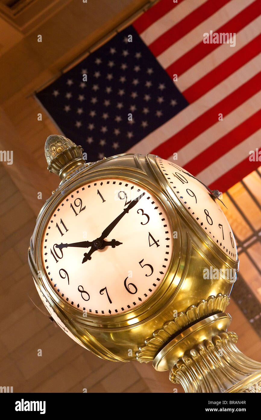 Clock, Grand Central Station, Manhattan, New York City, New York, United States of America, North America Stock Photo